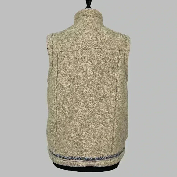 🔵 2/$15 ~ AR Weekend vintage vest‎ medium tan black speckled brown threading - Picture 3 of 5
